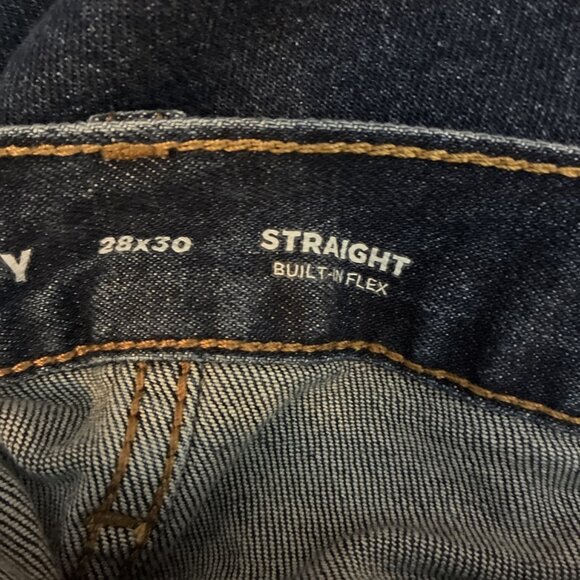 Old Navy Mens 28x30 Straight Built In Flex Jeans Blue Denim Stretch Casual - Picture 6 of 7